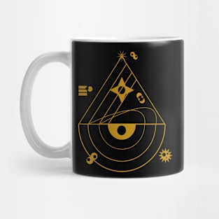 Cosmic Gaze - Geometric Minimalism Mug